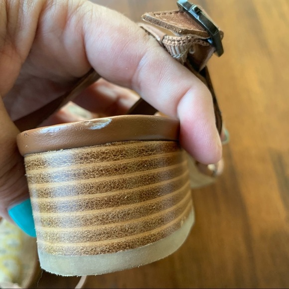 Sam Edelman Angela Leather Studded Cage Sandals 1.5” Block Heal - Picture 7 of 9